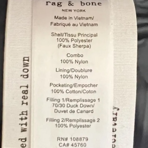 rag & bone - Duck Down Filled Sherpa Jacket - Picture 4 of 13